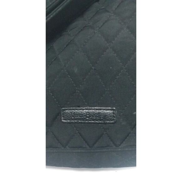 Vera Bradley Black Quilted Crossbody Bag & ID Holder Wallet 12"x11" - Picture 6 of 6